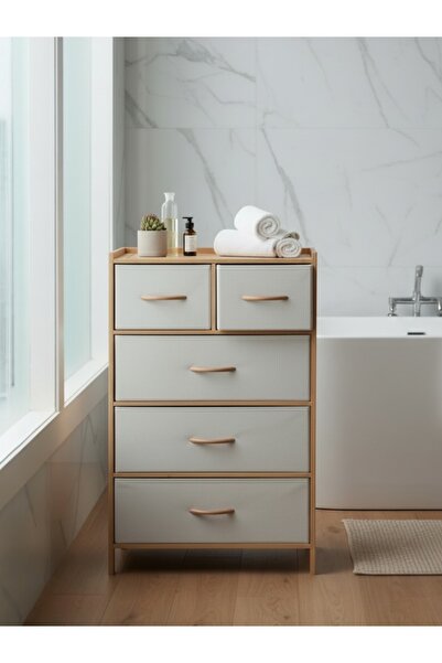 PANALI Bambu 5 Çekmeceli düzenleyici şifonyer mobilya