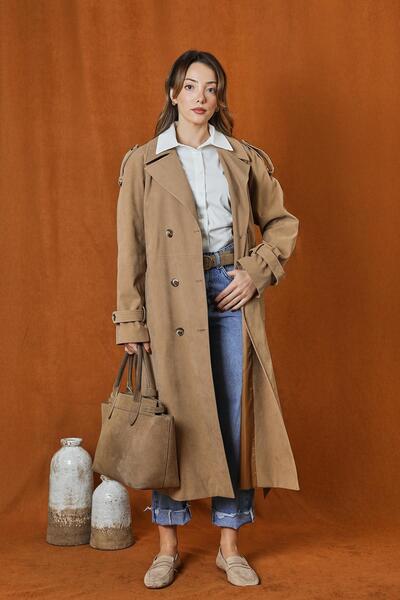 Soul Γυναικείο Suede Trench - 32407TRC - MINK