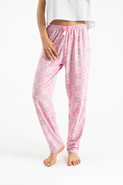 Ecrou Women's Powder Plaid Suede Single Pajama Bottom