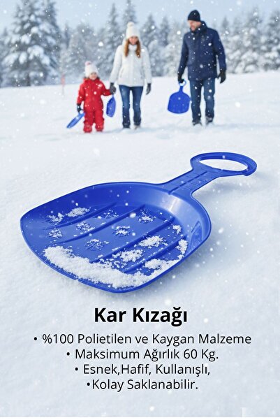 Triathlon T-169 Kürek Tipi Kar Kızağı | Dayanıklı Plastik Kar Küreği & Kızak ...