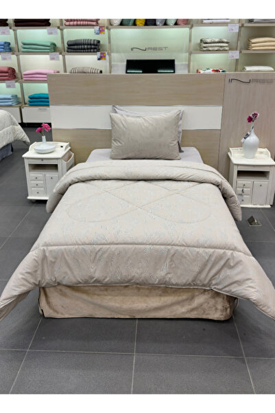 INREST طقم لحاف فاخر مفرد ٤ قطع - خامة قطن ١٠٠٪ - مقاس ٢٠٠*٢٢٠ سم