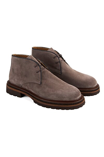 Desa Callien Gri Erkek Bağcıklı Deri Bot