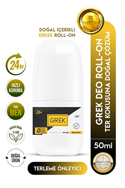 BioBellinda Doğal Içerikli Grek Deo Erkek Roll On Özel Kokusu İle 50 ml