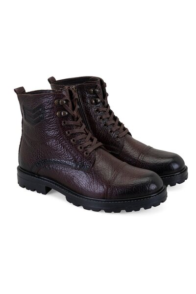 Desa Bradyn Kahve Erkek Fermuarlı Deri Bot