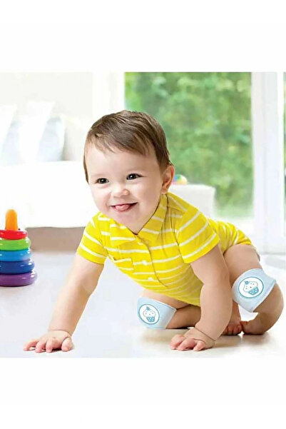 Babyjem وسادة الركبة الزاحفة الجديدة باللون الأزرق