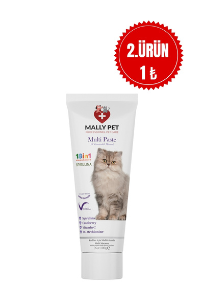 MALLY PET PROFESSIONEL PET CARE Kediler Için Multivitaminli Multi Paste 100g