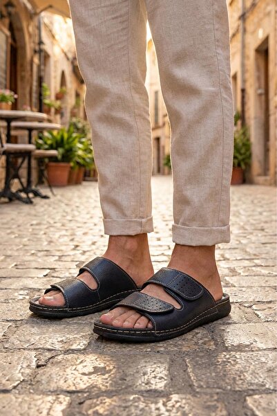 GEZER Summer Two Buckle Adjustable Massage Sole Men's Slippers