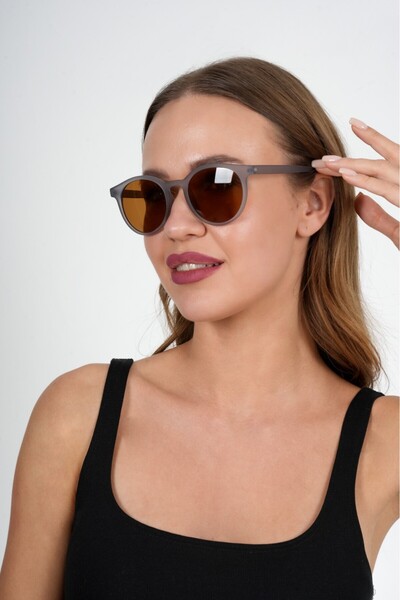 Polo Exchange Gray Round Polo Exchange Sunglasses