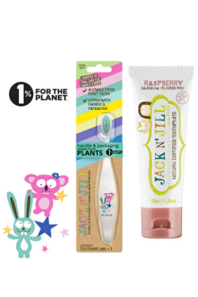 Jack N'Jill Jack N Jill Doğal Macun Ve Fırça Set 2'li Bunny-ahududu
