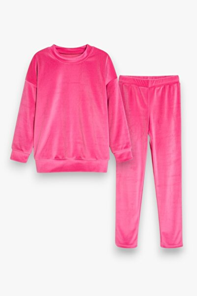 My Kids Wear Velvet Basic Solid Color Children's Set