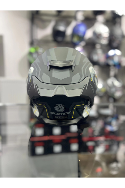 Scoyco 871 CYBER Gümüş Vizörlü Kapalı Kask