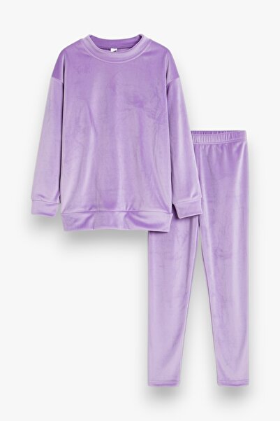 My Kids Wear Velvet Basic Solid Color Children's Set