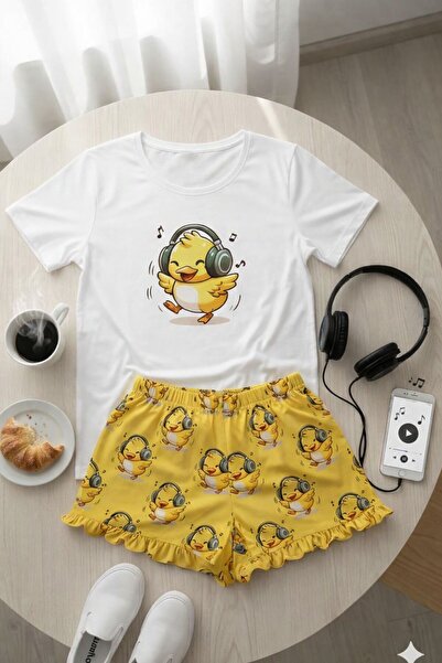 kuzey homewear Σετ κοντομάνικο σορτς Civciv