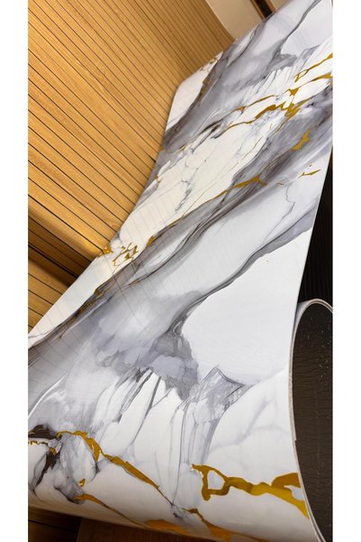 UKAB DEKOR Kendinden Yapışkanlı Pvc Rulo Panel Plaka Banyo Wc Mutfak Salon