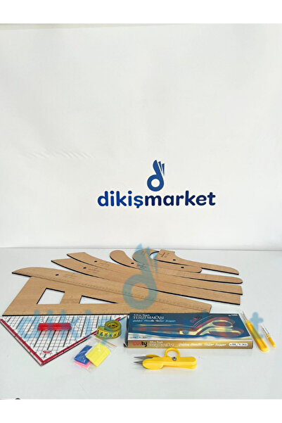 NGV dikişe başlagıç seti (riga cetvel,geoderik.kumaş makası,mezura,ilik söküc...