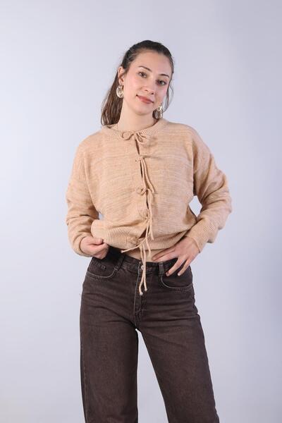 Mckanzie 01903 Mohair Thick Lace-Up Cardigan