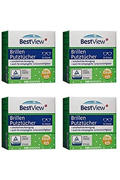 Bestview مناديل تنظيف النظارات والشاشة الزجاجية 208 قطعة 4 صناديق
