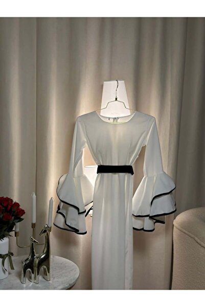 vanus fashion فستان كم طويل ( 2 لونين) 4353