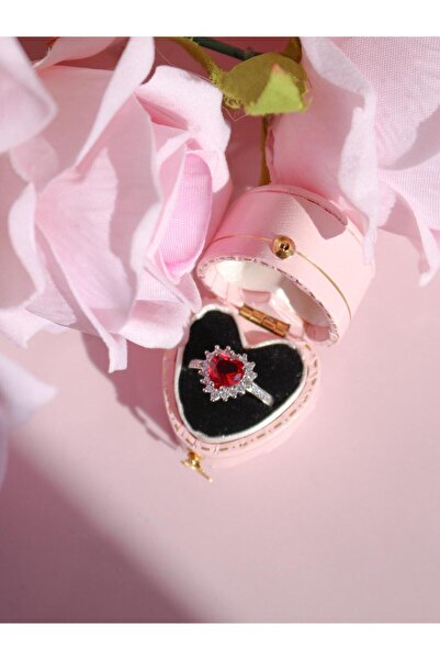 Reorah Collection Princess Promise Yüzük-gümüş Kaplama-kırmızı