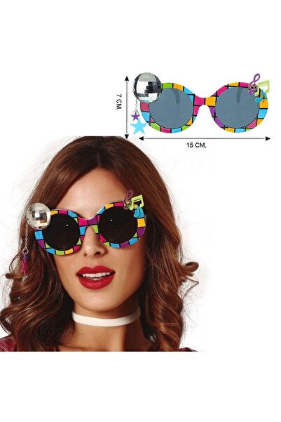 partidolu 70Lİ Yıllar Retro Partisi Disko Temalı Notalı Müzik Parti Gözlüğü 1...