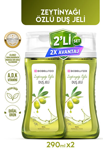 BioBellinda Duş Jeli Zeytinyağı Özlü 290 ml ( 2'Lİ SET )