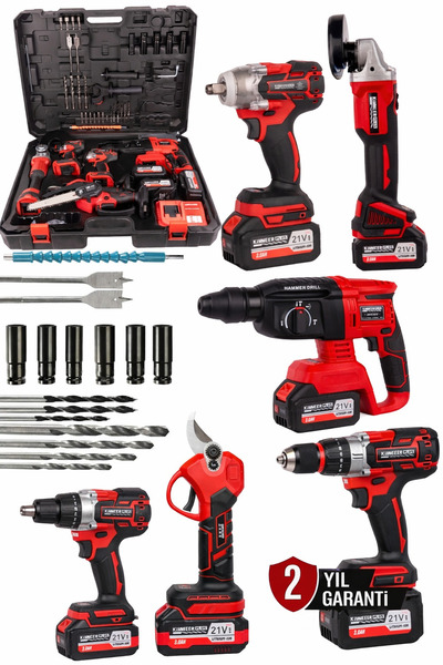 LUNAX Kimmeer Plus 6 Lı Set 2025 Yeni Nesil Hilti-13 Mm Vidalama-testere-maka...