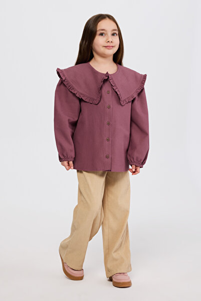 Panço Kız Çocuk Gül Gömlek