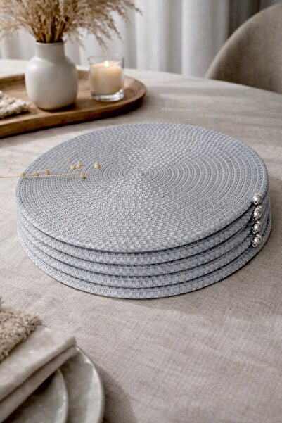 Naspar 8 Adet Gri-Gümüş Renk Supla 35cm/ Amerikan Servis