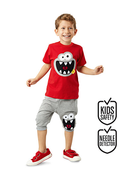 Denokids Летен комплект капри и тениска за момче - Kahkaha