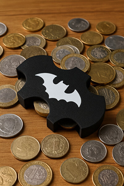 Şimşek 3D Yarasa Tasarımlı Bozuk Para Düzenleyici