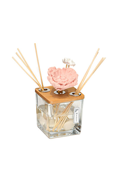 Missi 250 ml Dekorlu Masif Ahşap Kapaklı Dark Amber Oda Kokusu