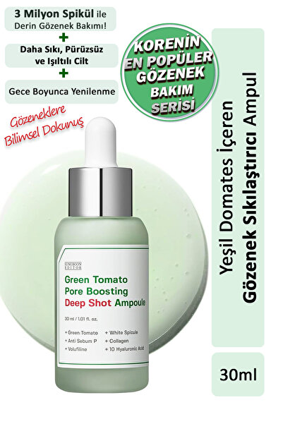 SUNGBOON EDITOR Green Tomato Deep Shot - Derin Gözenek Bakım Ampulü 30 ml