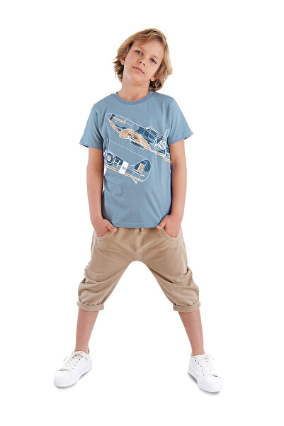 MSHB&G Chlapecká souprava letního trička a kraťasů Capri s detailním kapesním...