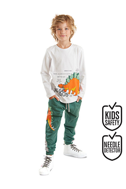 Denokids Комплект панталони с тениска с дълъг ръкав Stegosaurus Boy