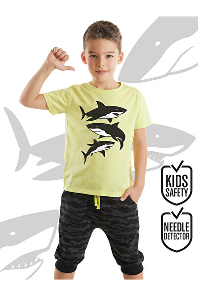 MSHB&G Boys' Sharks Summer T-shirt and Capri Shorts Set