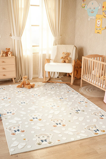 ESSENSE HOME & LİVİNG ESSENSE Halı Yumuşak Pamuk Dokulu Panda Peluş Çocuk Oda...