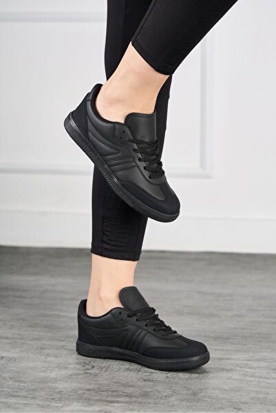 E SPORT Black Orthopedic Daily Women's Senaker Shoes