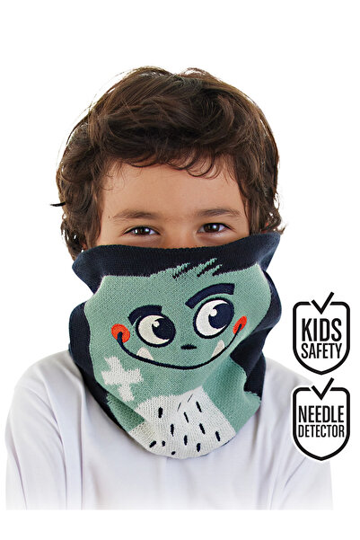 Denokids Canavar Erkek Çocuk Triko Boyunluk - Kar Maskesi