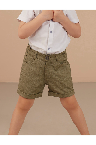 Ollie&Olla شورت للأولاد منسوج باللون الأخضر
