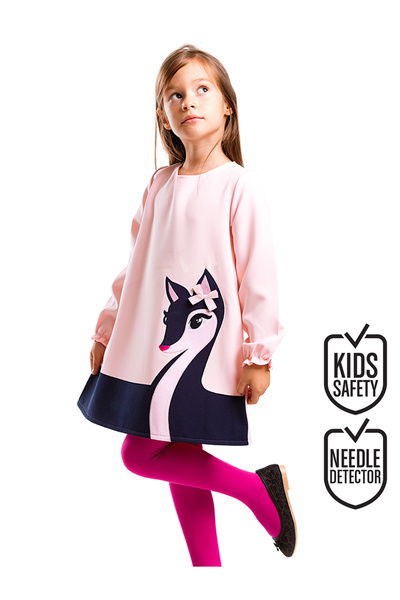 Denokids Rochie Roz Fata Tesuta - Elegant Gazelle