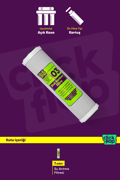Blok Aktif Karbon Filtre, Açık Kasa