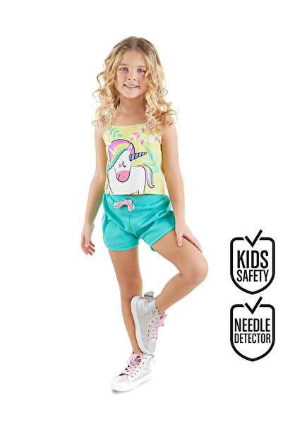 Denokids Unicorn in the Forest Girl's T-shirt Shorts Set