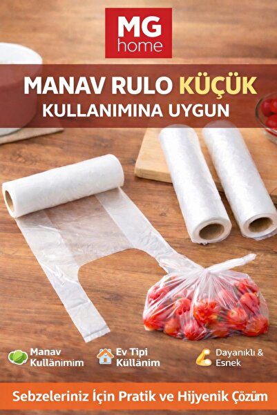 VENON KÜÇÜK BOY 💜200 ADET Manav Poşet Rulo Poşet Atlet Poşet Hışır Poşet Şef...