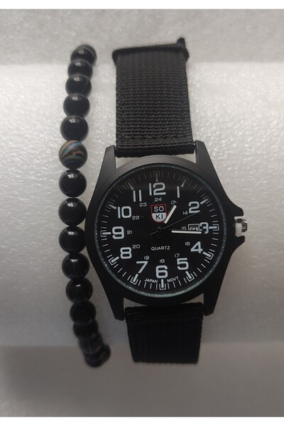 Game Wicker Cord Sports Style Wristwatch for Men (with Wristband as a Gift)