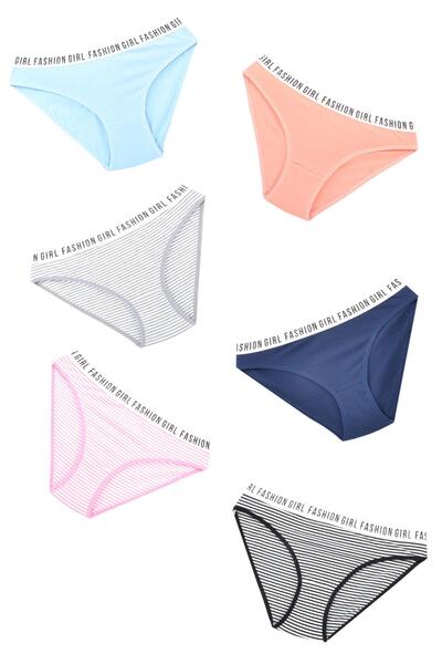 Tutku Pachet de 12 femei Fashion Girl Bumbac Slip Culori Mixte - Standard