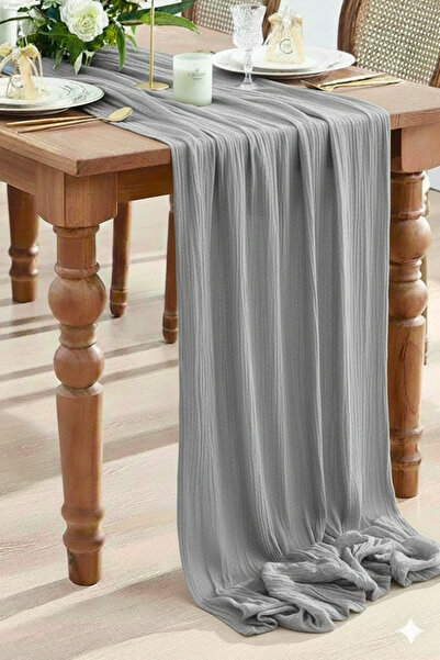 KAMİZ Față de masă Bohemian Runner, gri, decor modern pentru casă, nuntă, log...