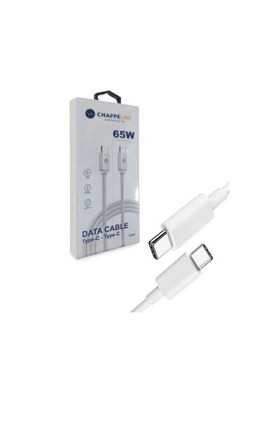 CHAPPELINE , Type-C to Type-C Data Cable, 65W, Fast Charging, 1 Meter, White