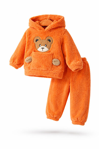 Bebelul Welsoft fluffy sweatshirt and pants set - Orange