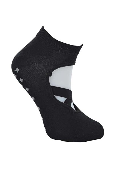 Flora Чорапи за йога и пилатес, комплект от 3 чифта, подметка против хлъзгане...