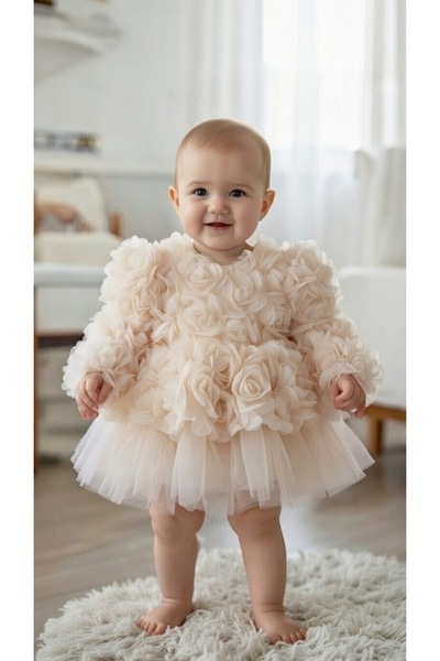 BİLGEN Style Baby Girl Rose-Colored Tights Jumpsuit